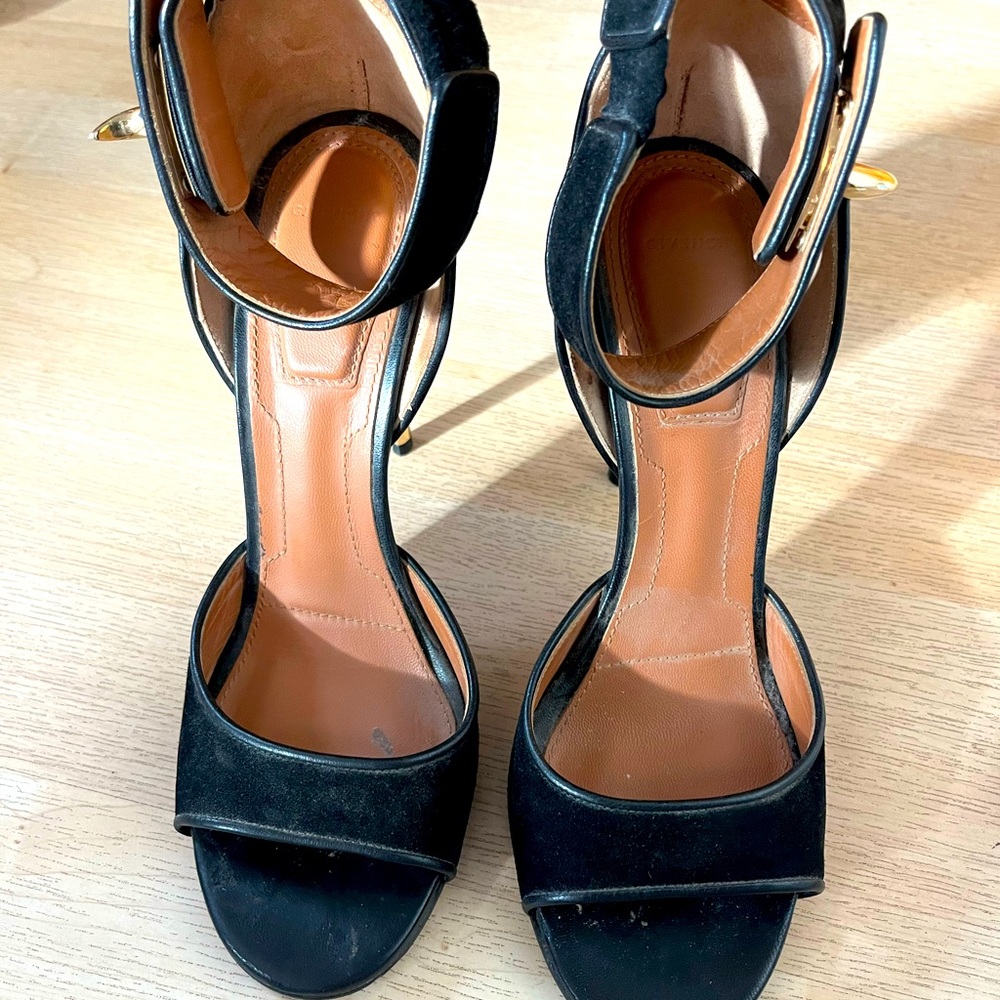 Givenchy Shark Lock Suede Sandals